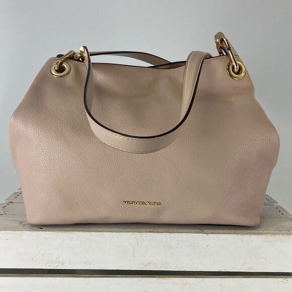 MICHAEL KORS PEEBLED LEATHER LIGHT PINK WOMENS SHOULDER BAG - Picture 1 of 15